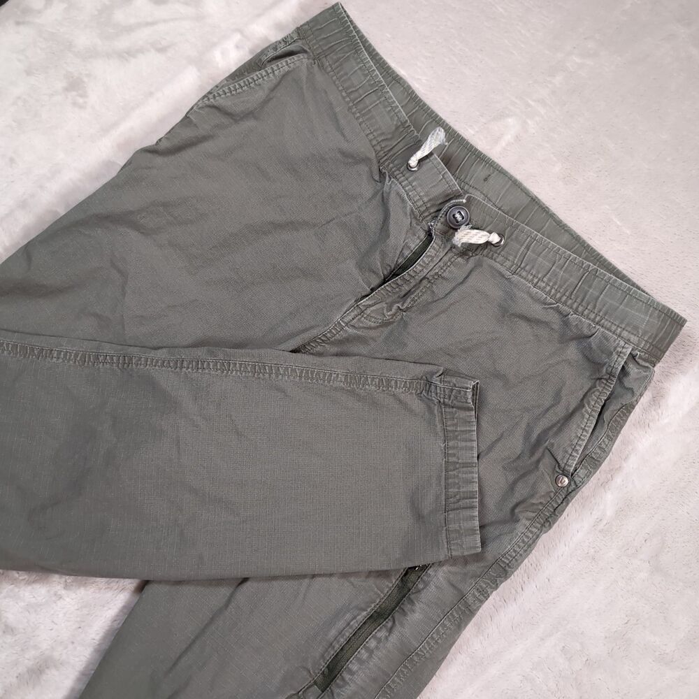 Vuori Ripstop Climber Pants Womens Medium Green Drawstring Hiking Travel Boulder